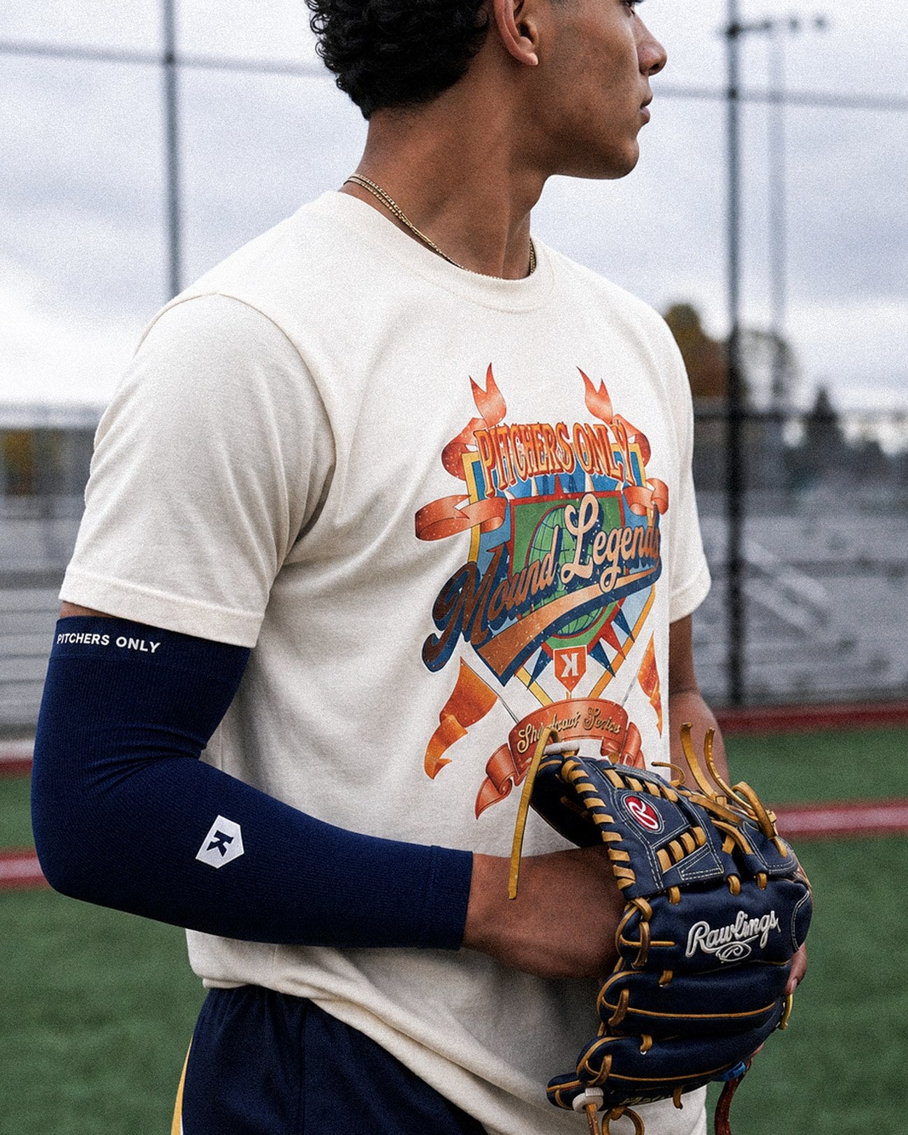 Navy Arm Sleeve — on-field