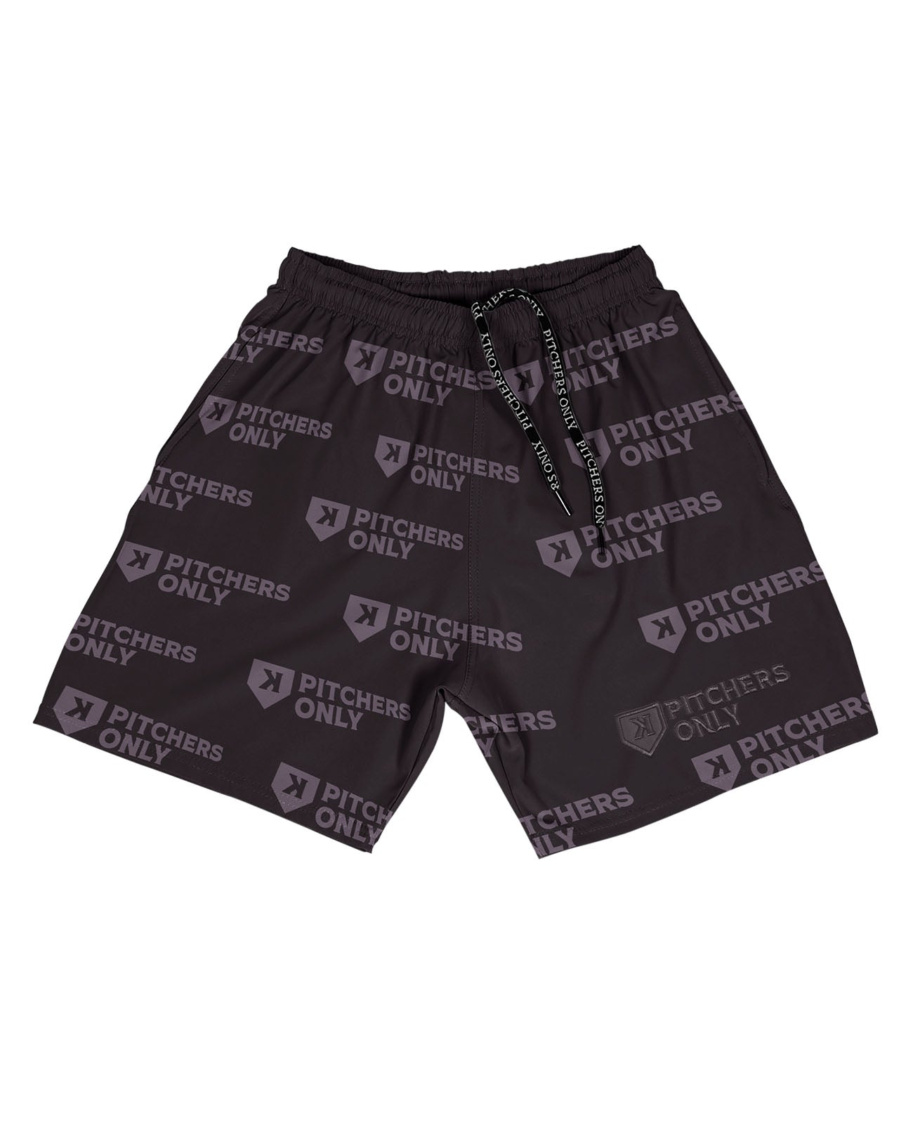 YOUTH Black All-Over Print Training Shorts
