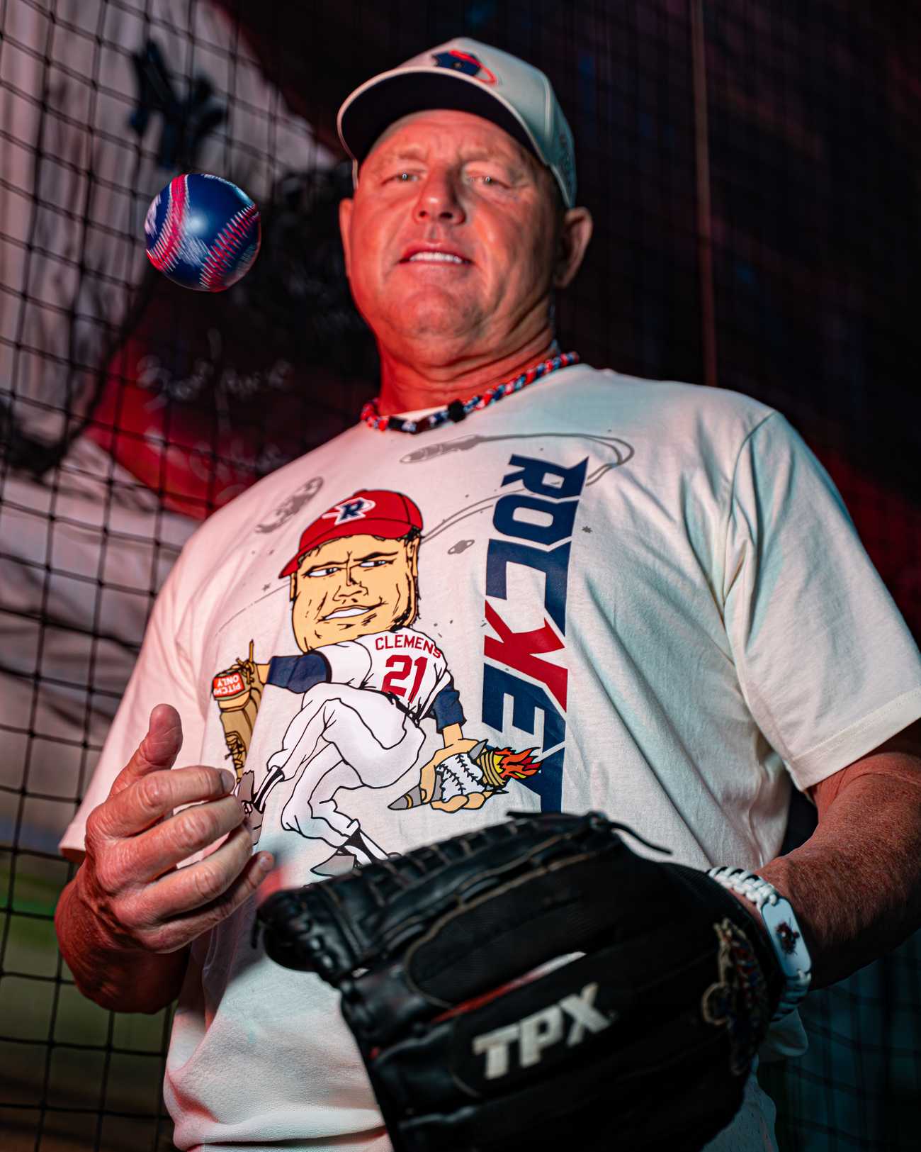 Pitchers Only Rocket Retro Tee Cream - product lifestyle photo