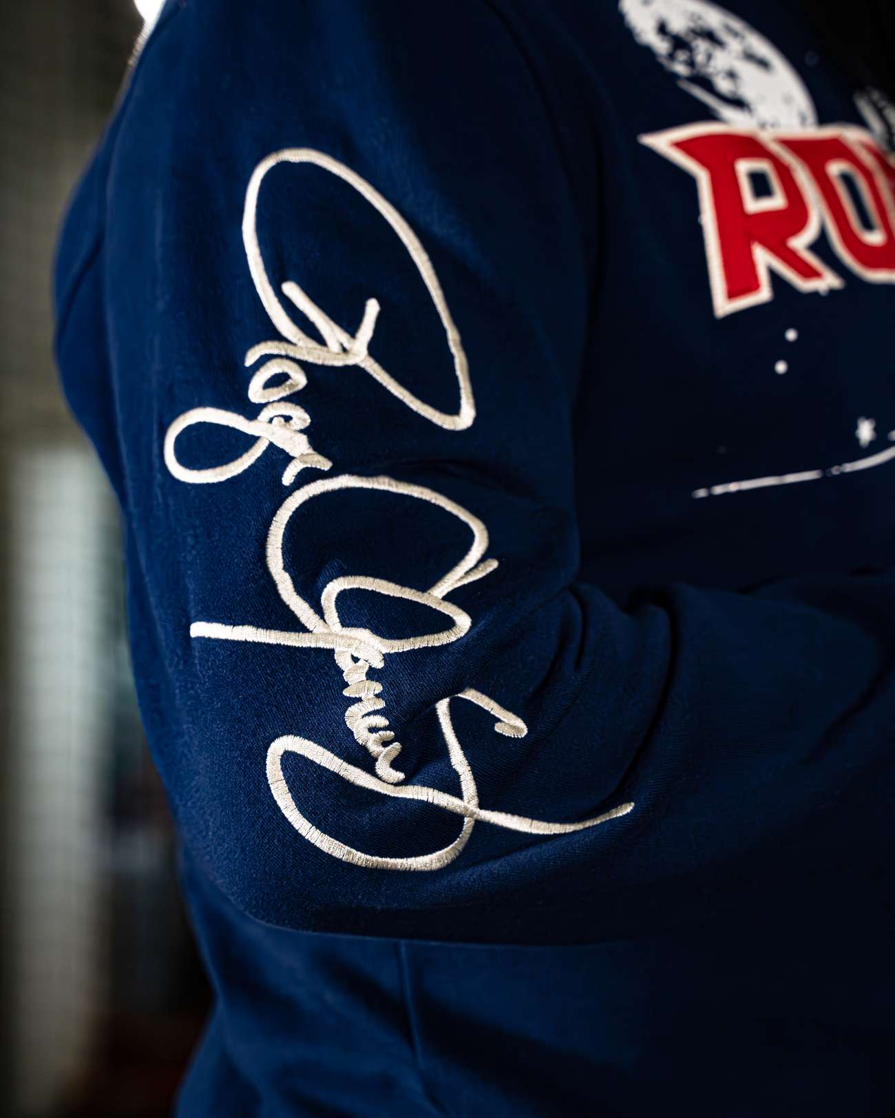 Pitchers Only YOUTH Rocket Hoodie Navy - product lifestyle photo