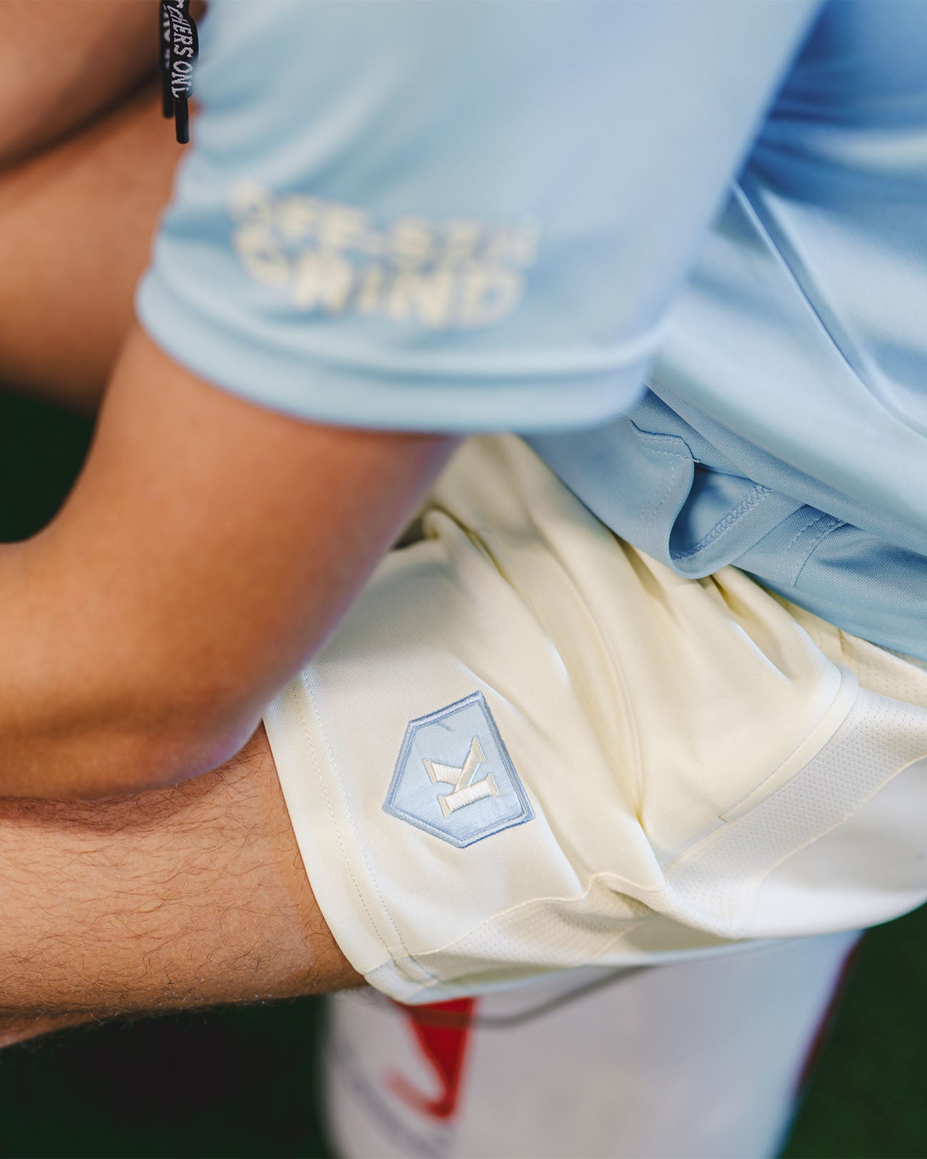 Cream/Sky Blue Performance Shorts
