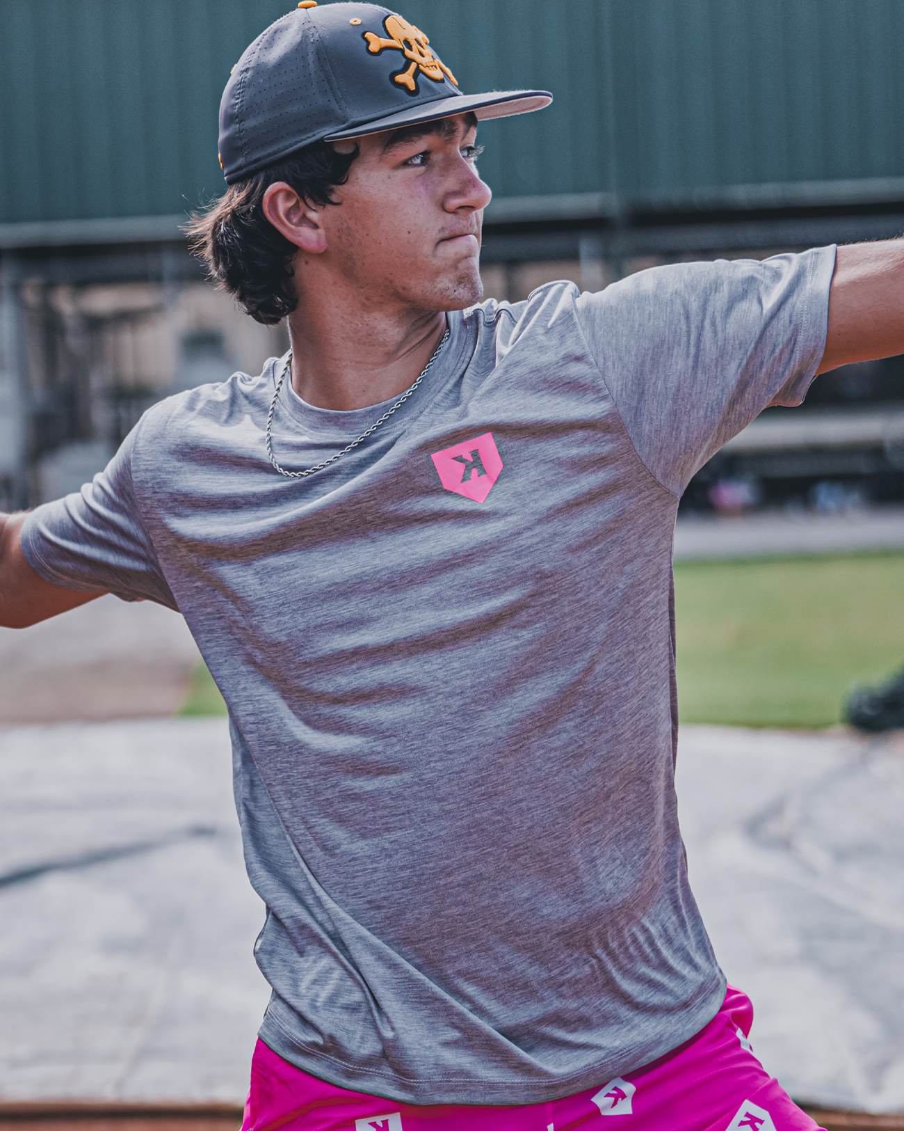 Gray Pinktober Performance Tee