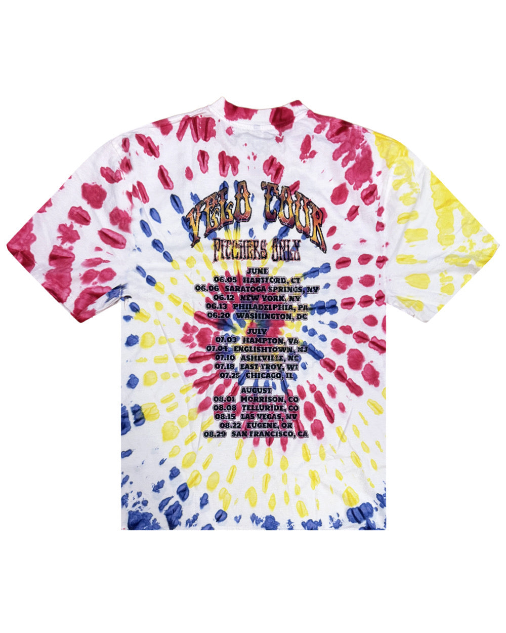 Tie-Dye Tour Tee - Back - Pitchers Only