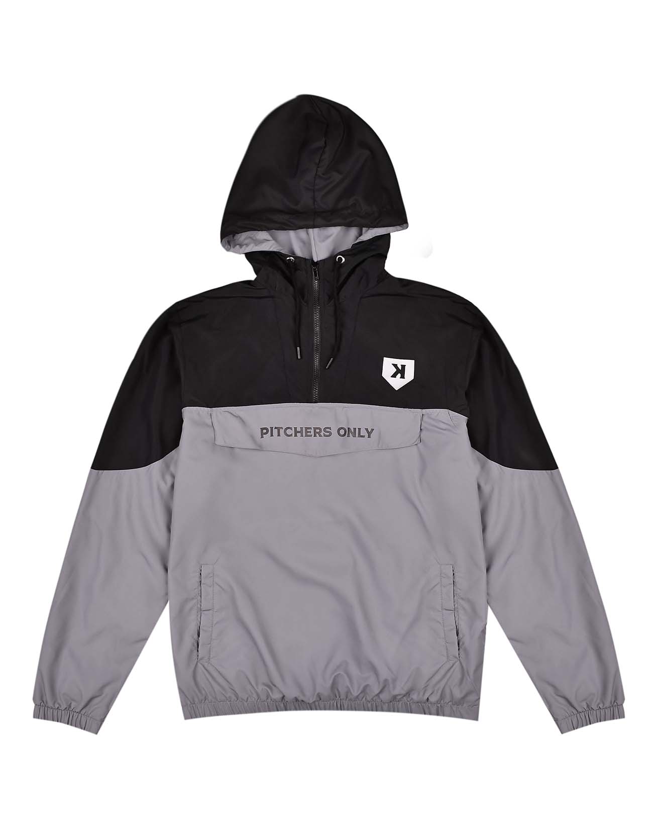 Black/Charcoal Gray Windbreaker