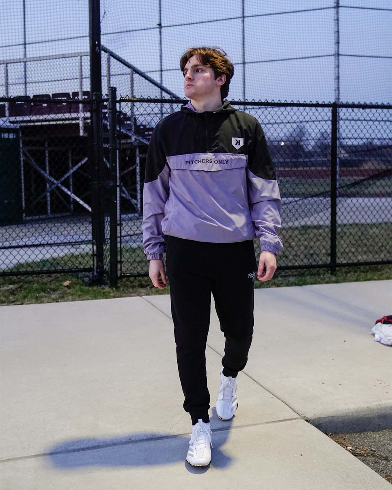 Black/Charcoal Gray Windbreaker