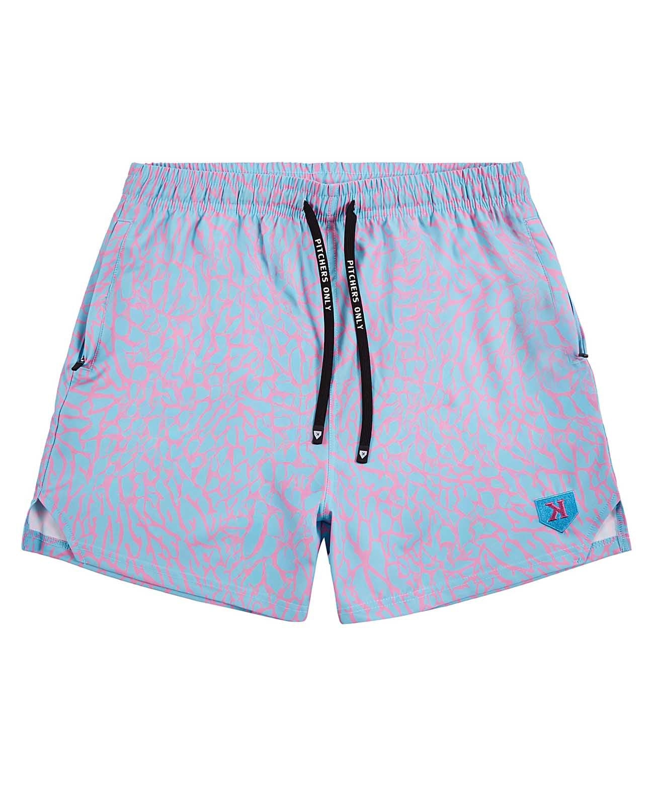 Cotton Candy Elephant Print Shorts - Pitchers Only