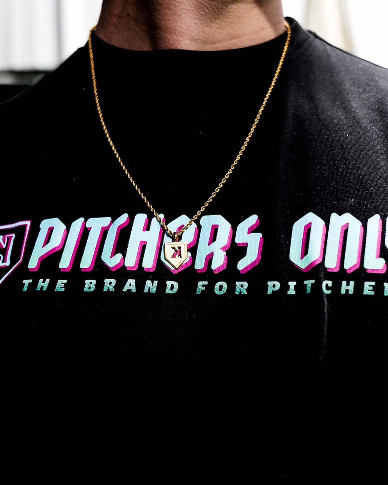 Backwards K Pendant & Chain - Pitchers Only