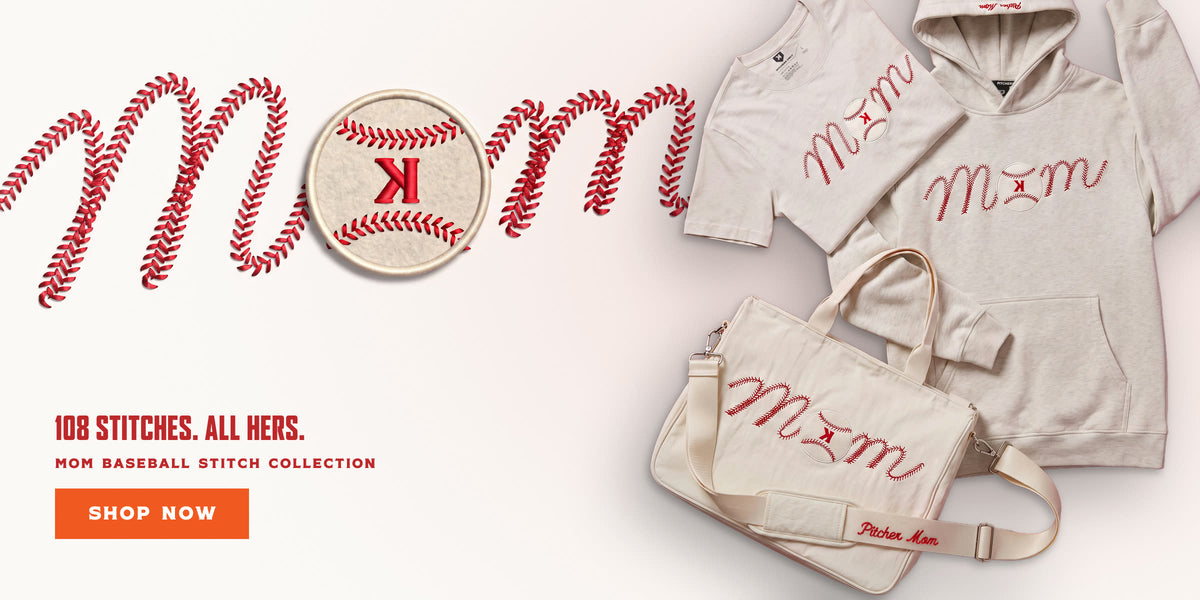 Mom Baseball Stitch Collection: 108 stitches, all hers. Shop now
