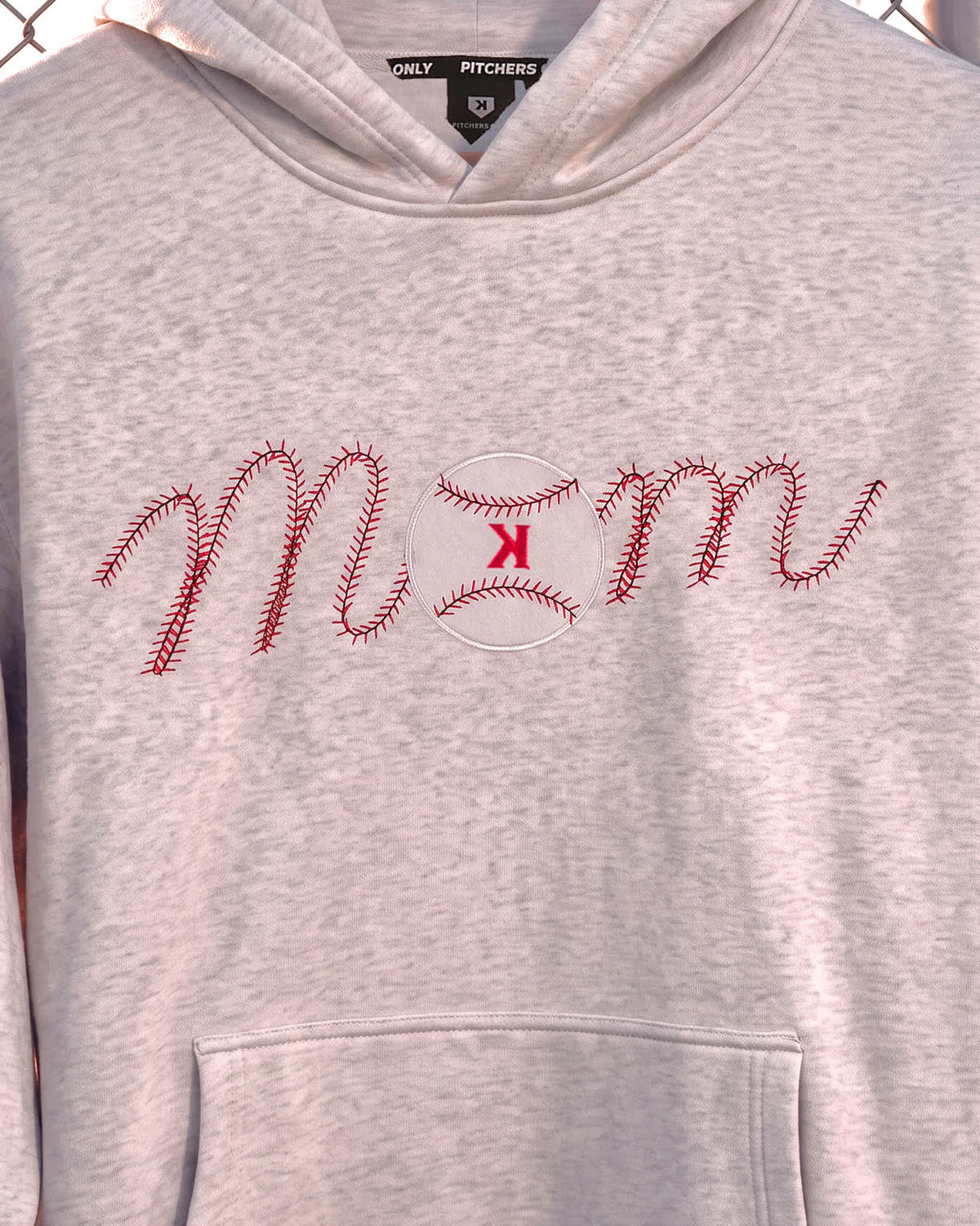 Mom Baseball Stitch Hoodie - Lifestyle - Pitchers Only
