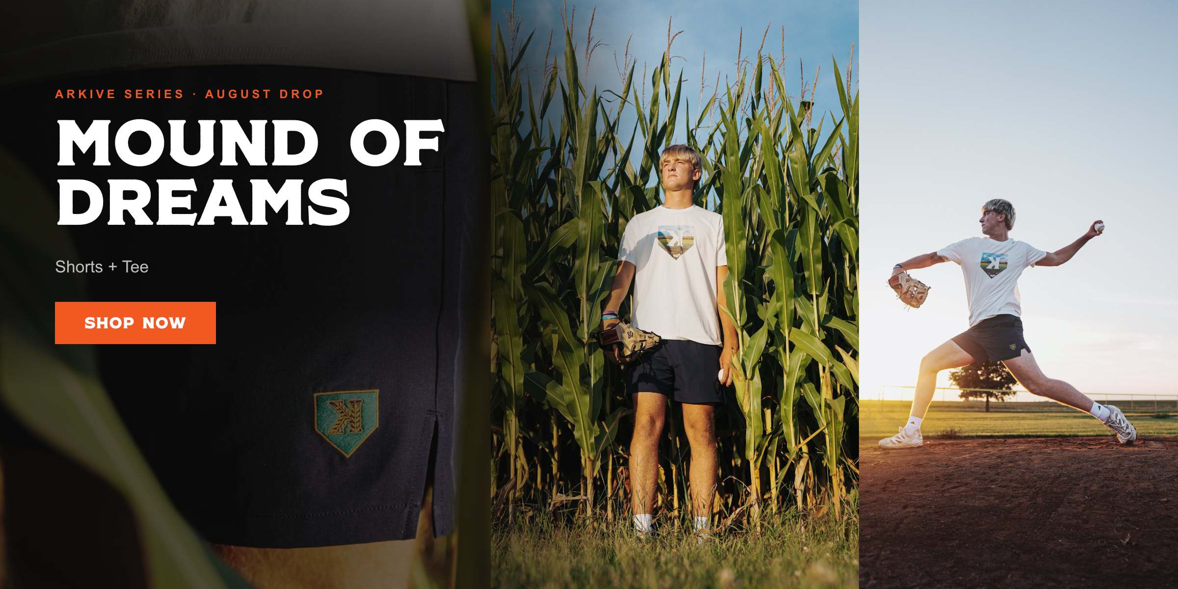 Mound of Dreams, Arkive Series August drop, shorts and tee