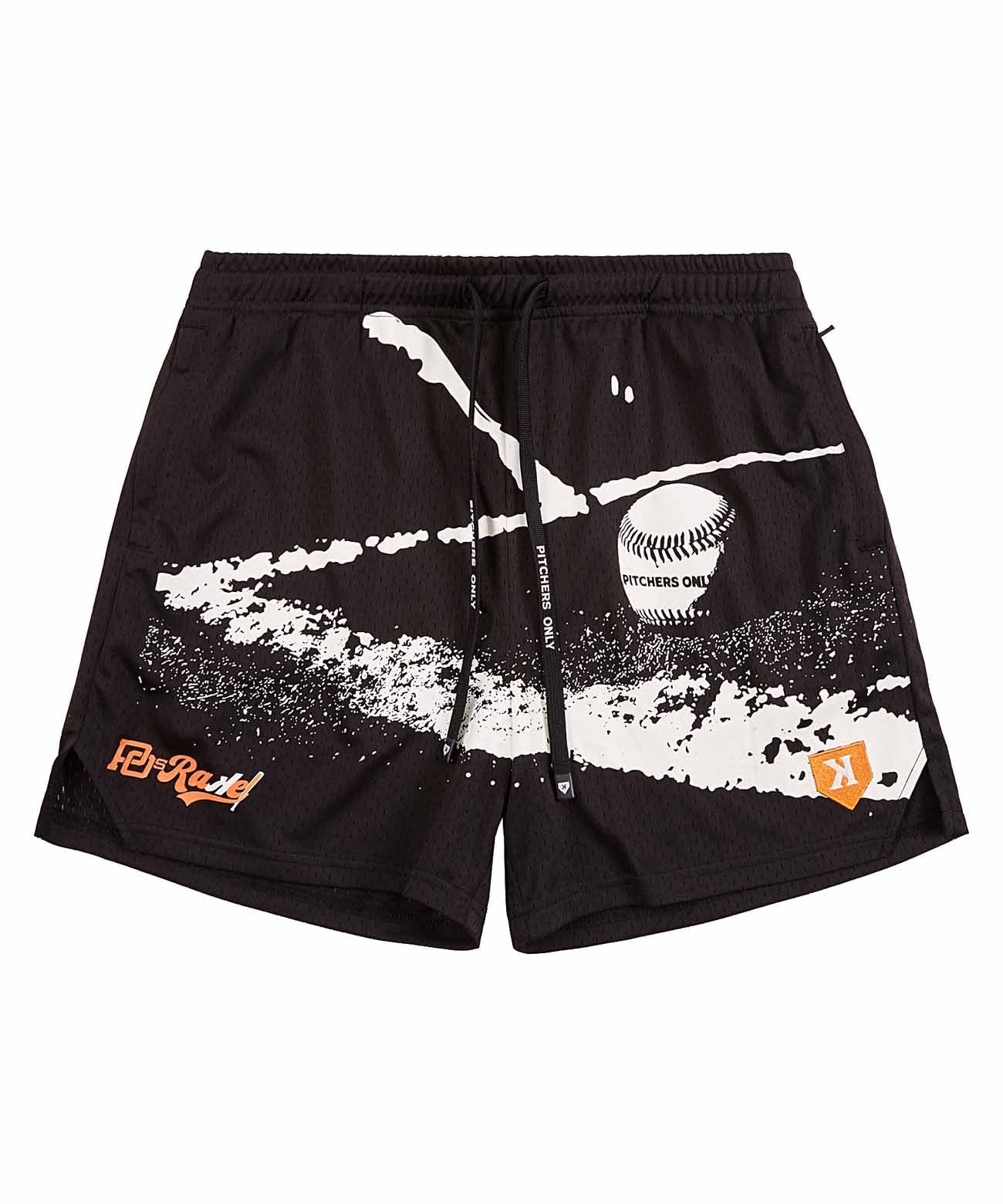 PO Rake Mesh Shorts - Black - Pitchers Only