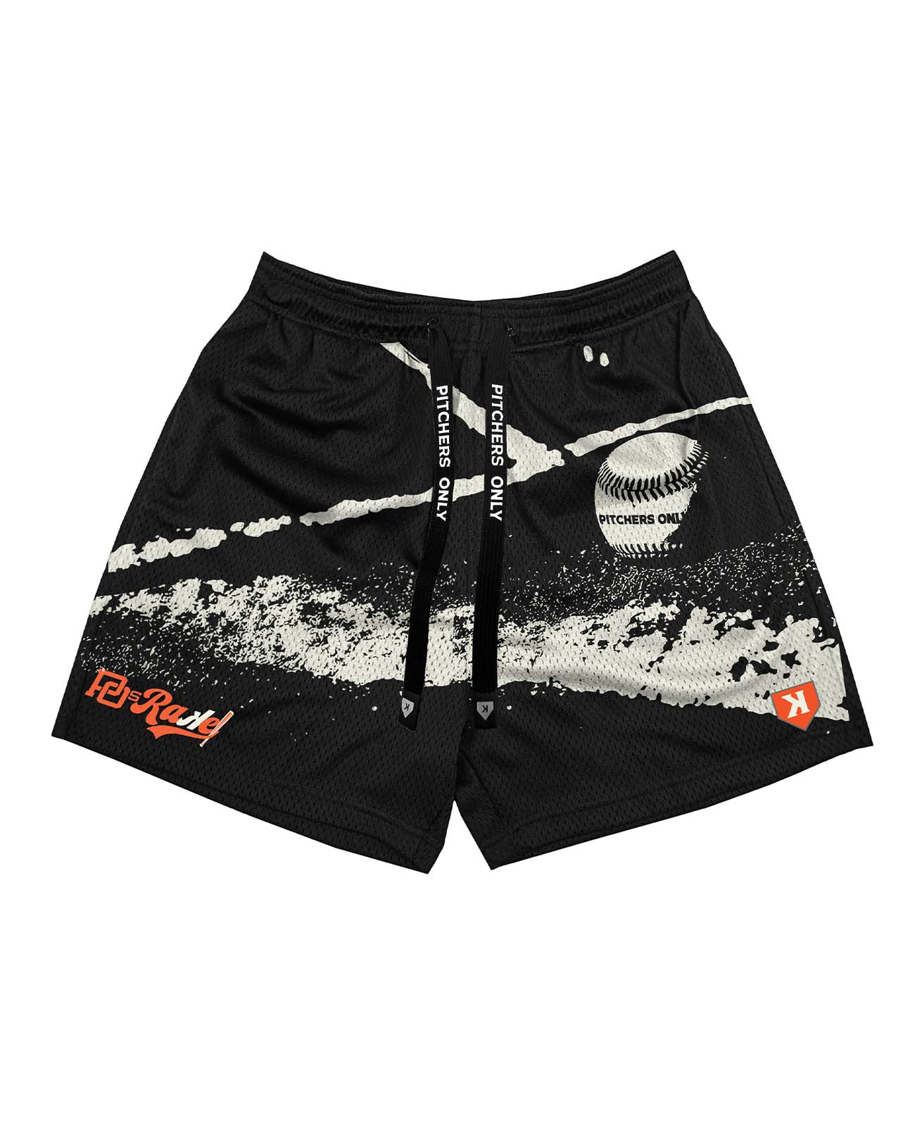 PO Rake Mesh Shorts - Black - Pitchers Only