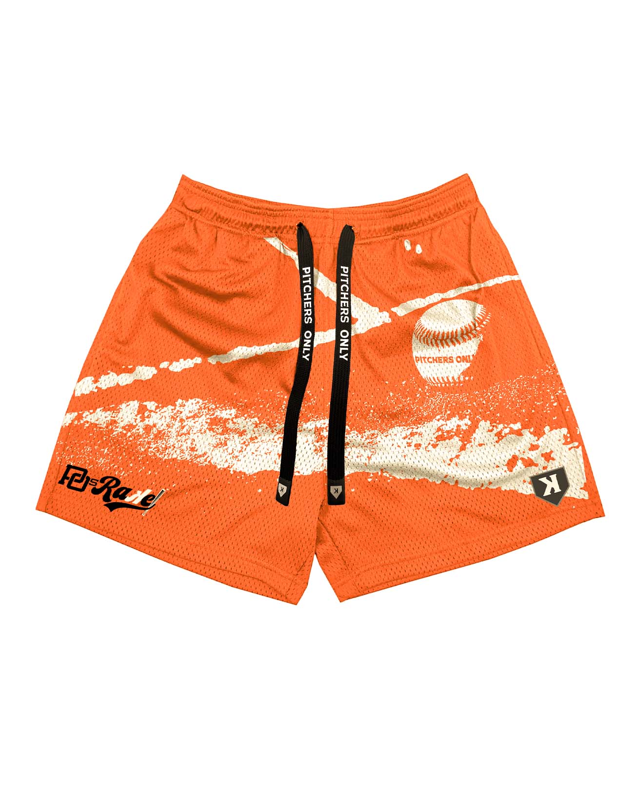 PO Rake Mesh Shorts - Orange - Pitchers Only