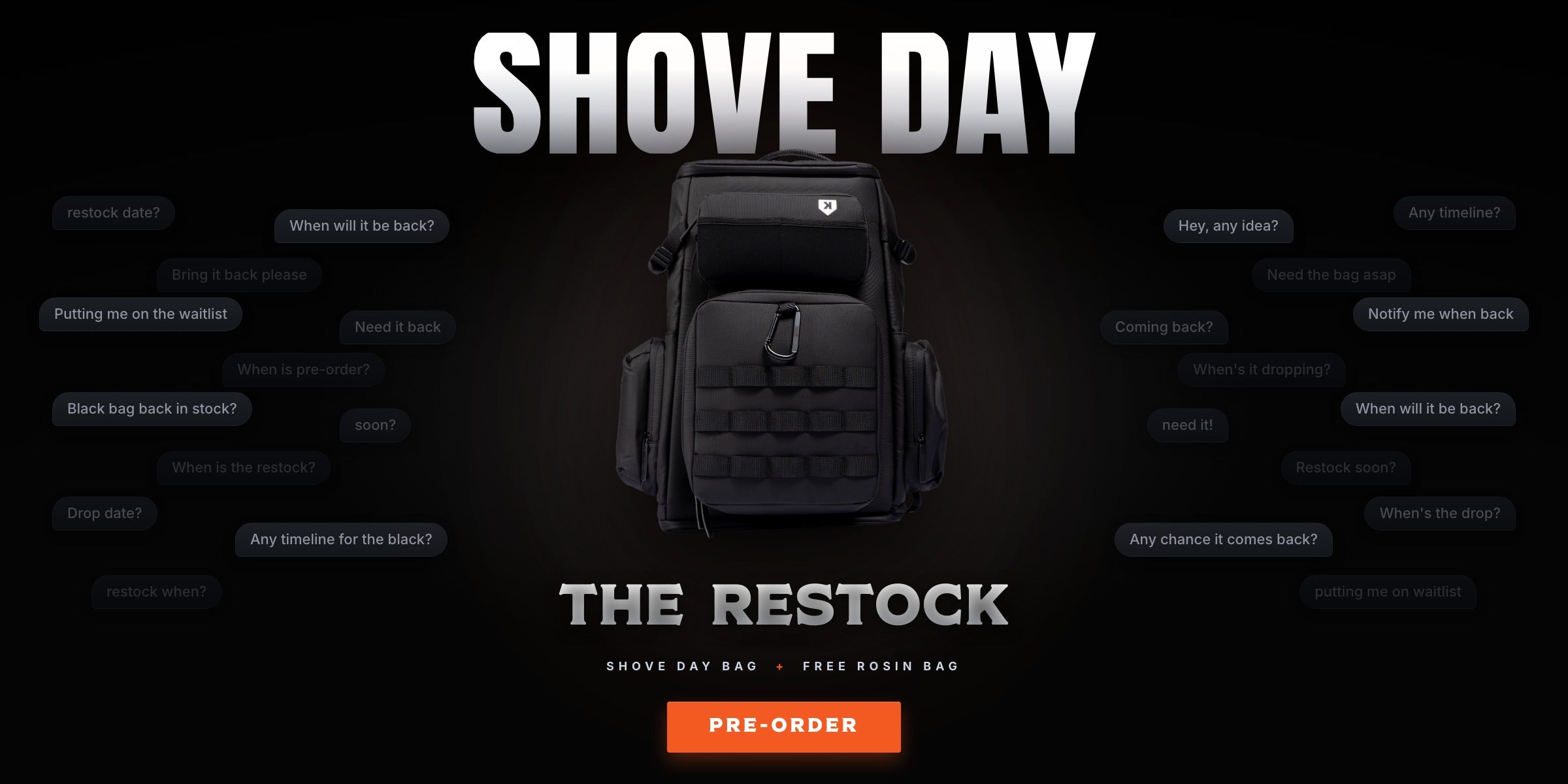 Shove Day Bag — The Restock