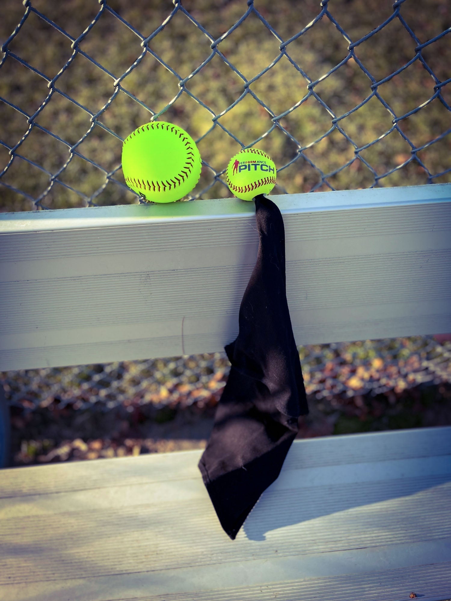 Single Softball Training Ball by Pitchers Only - back view