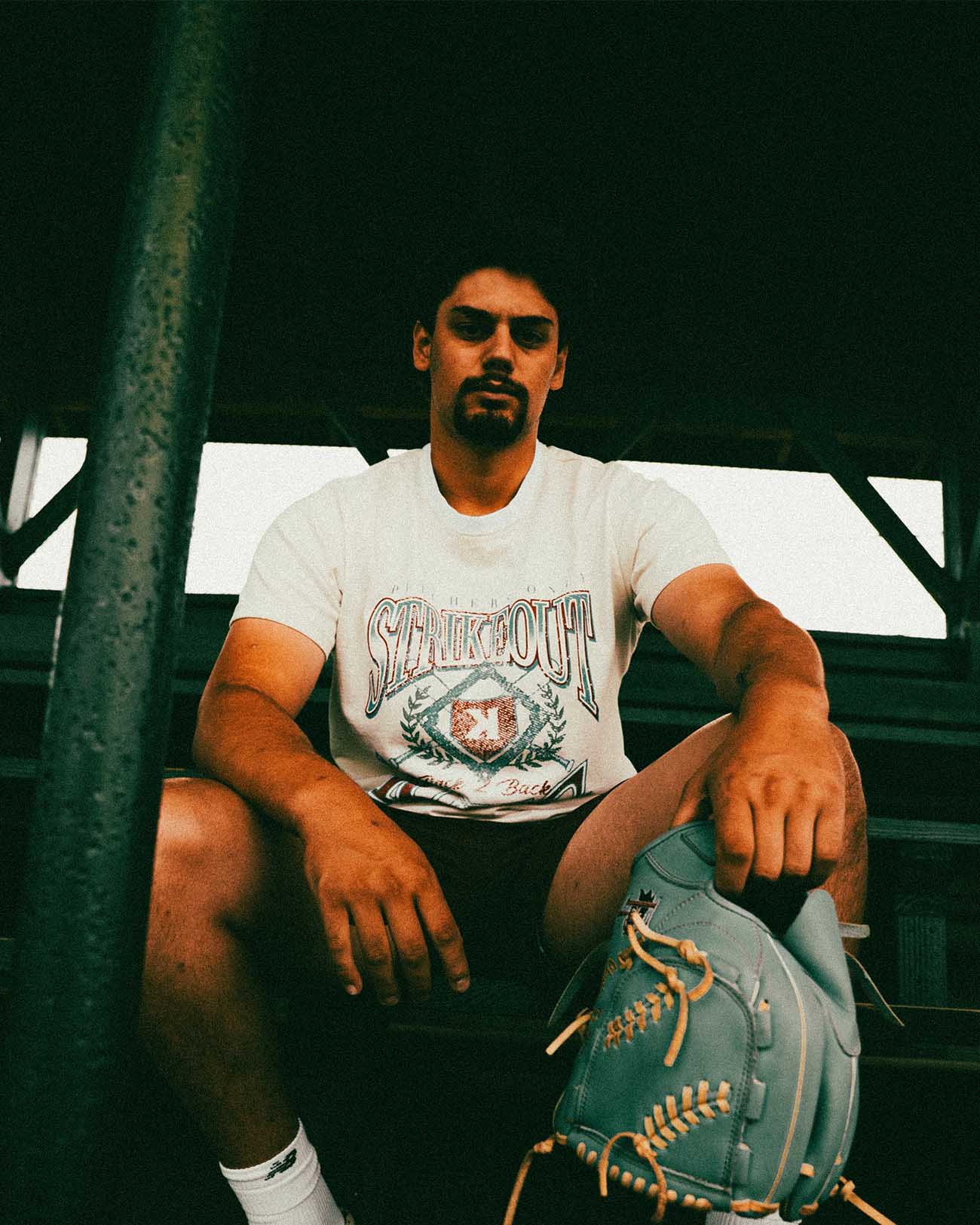 Pitchers Only Strikeout King Vintage Tee - Cream - lifestyle shot