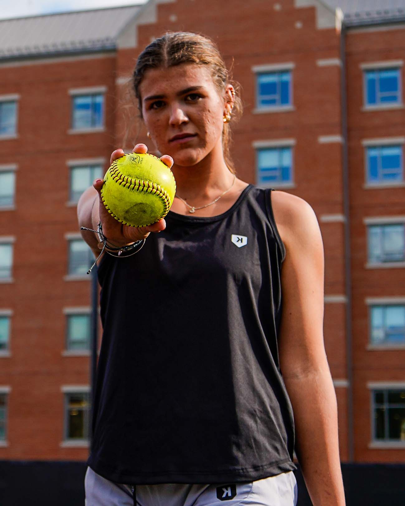 Women's Softball Black Tank Top - Pitchers Only