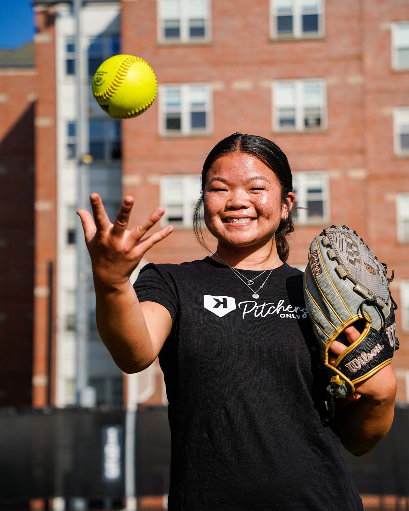 Women's Softball Black Tee - Pitchers Only