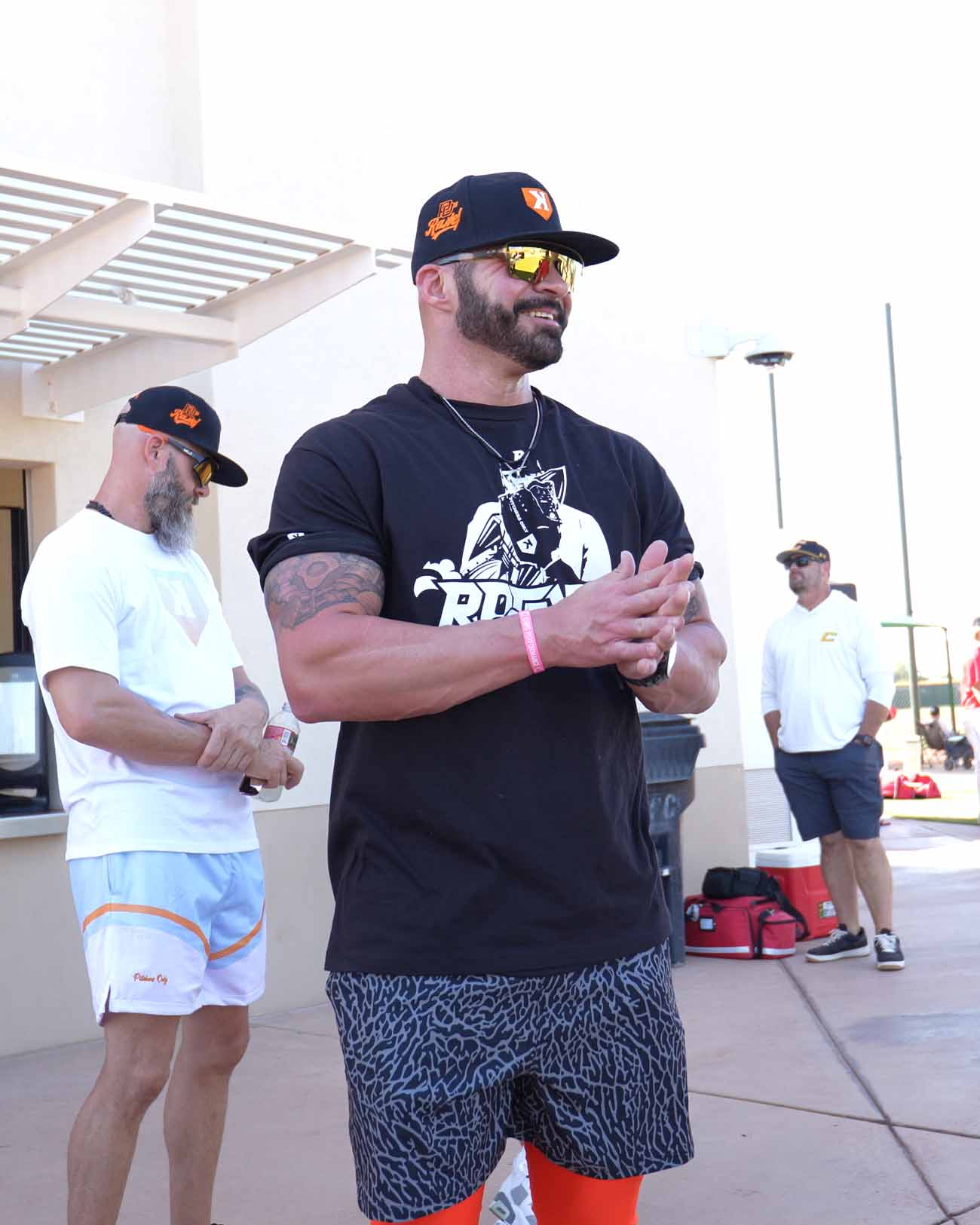 Black/Gray Elephant Print Training Shorts - Pitchers Only