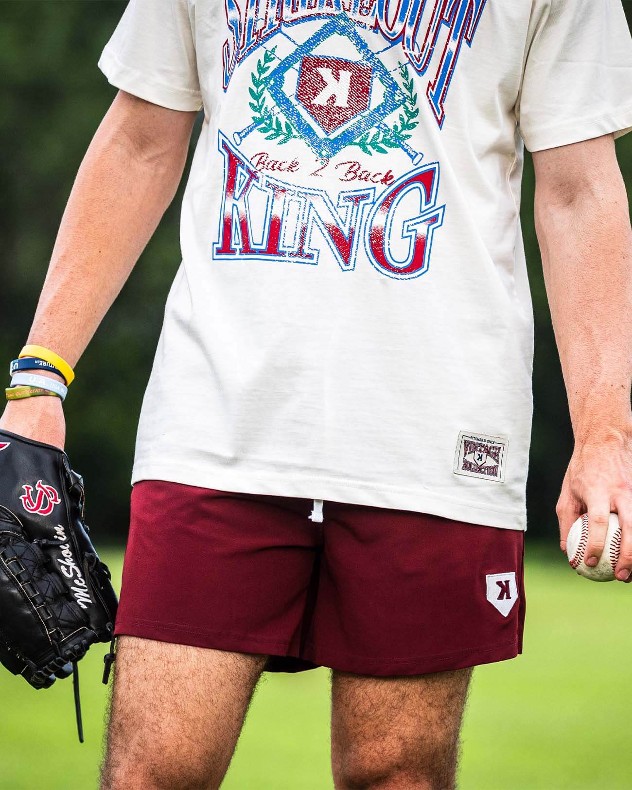YOUTH Burgundy Training Shorts - Pitchers Only