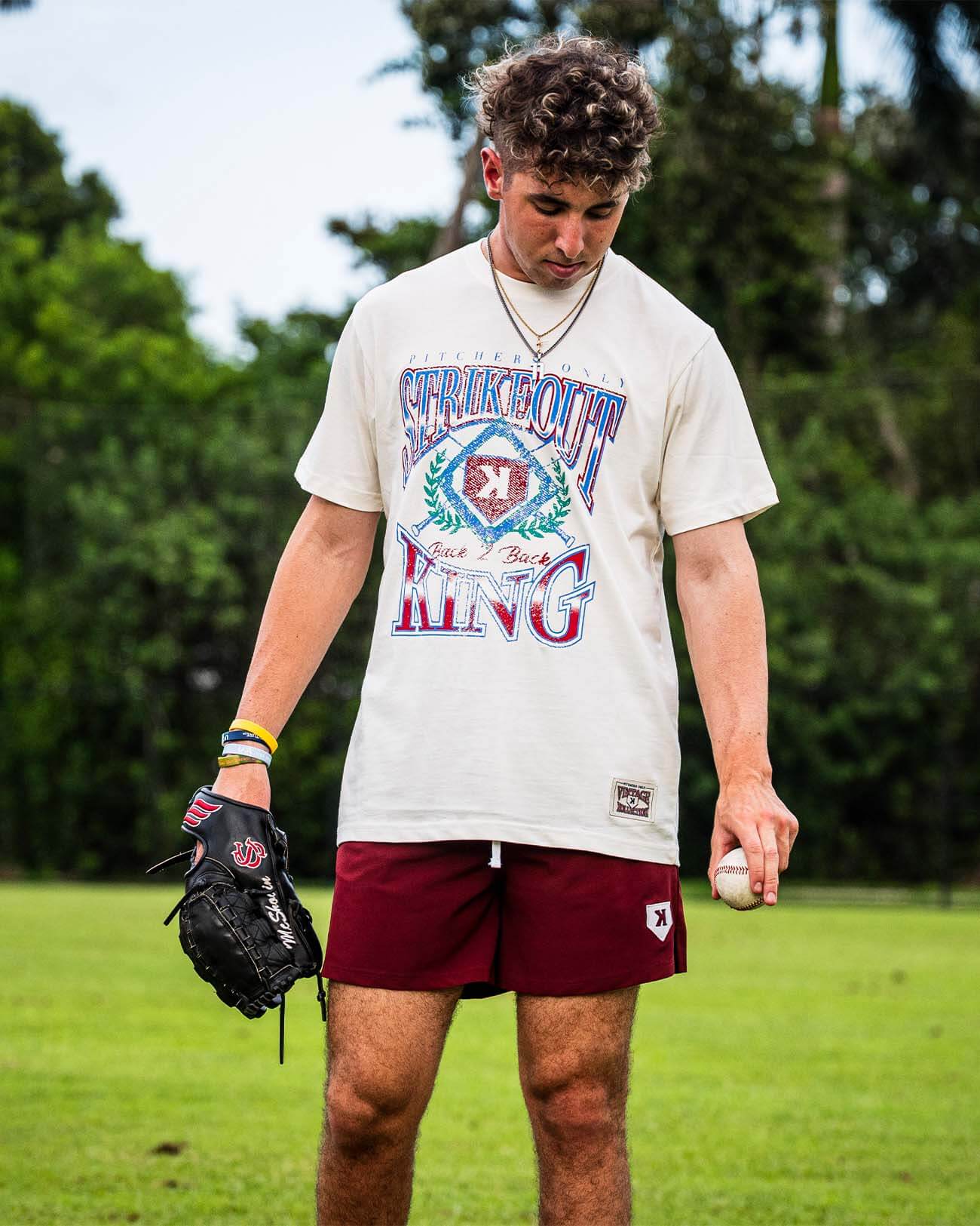 YOUTH Burgundy Training Shorts - Pitchers Only