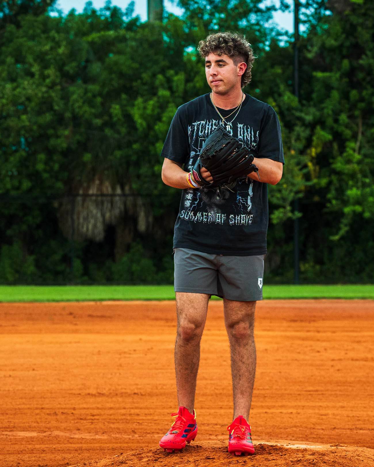 YOUTH Charcoal Training Shorts - Pitchers Only