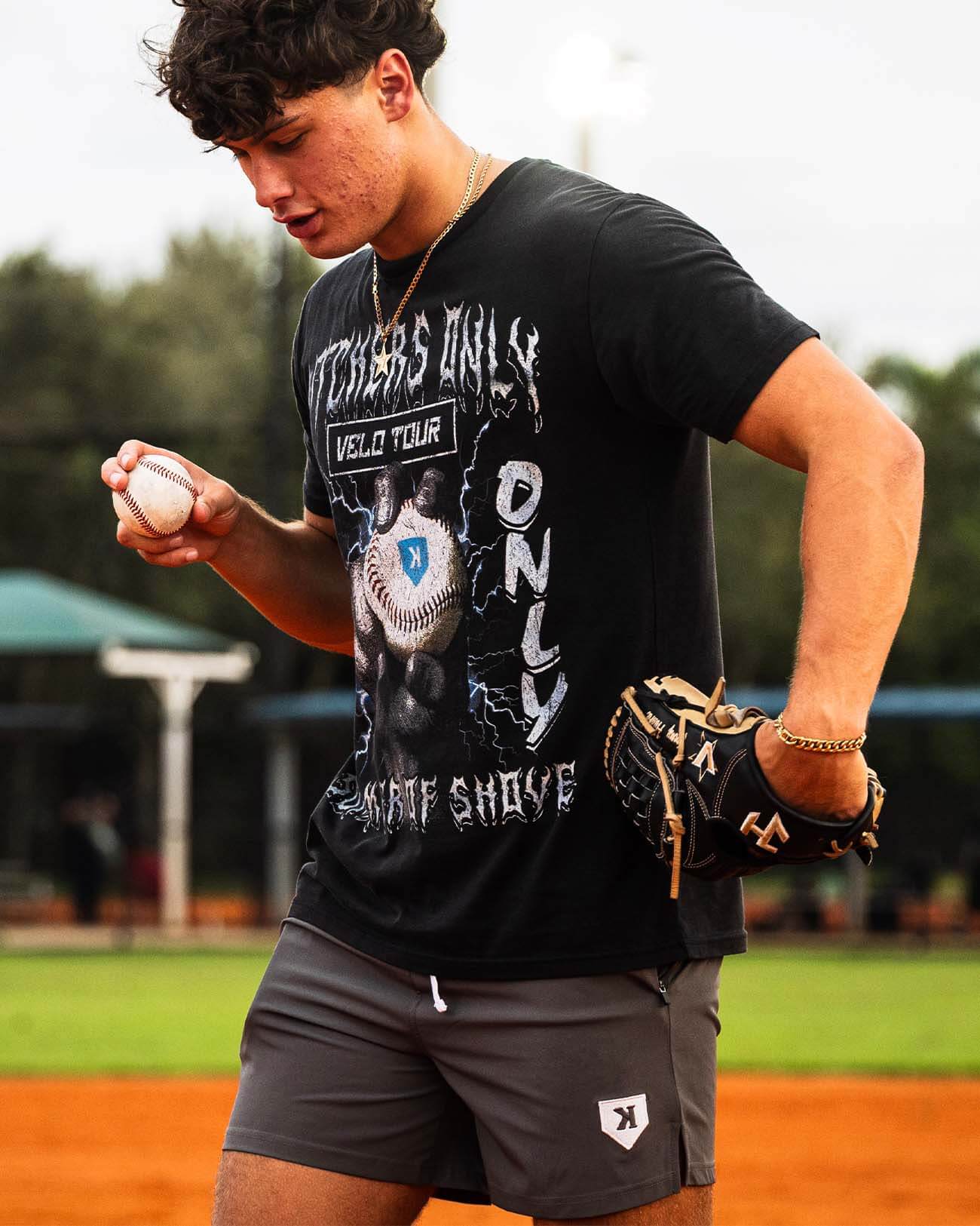 YOUTH Charcoal Training Shorts - Pitchers Only