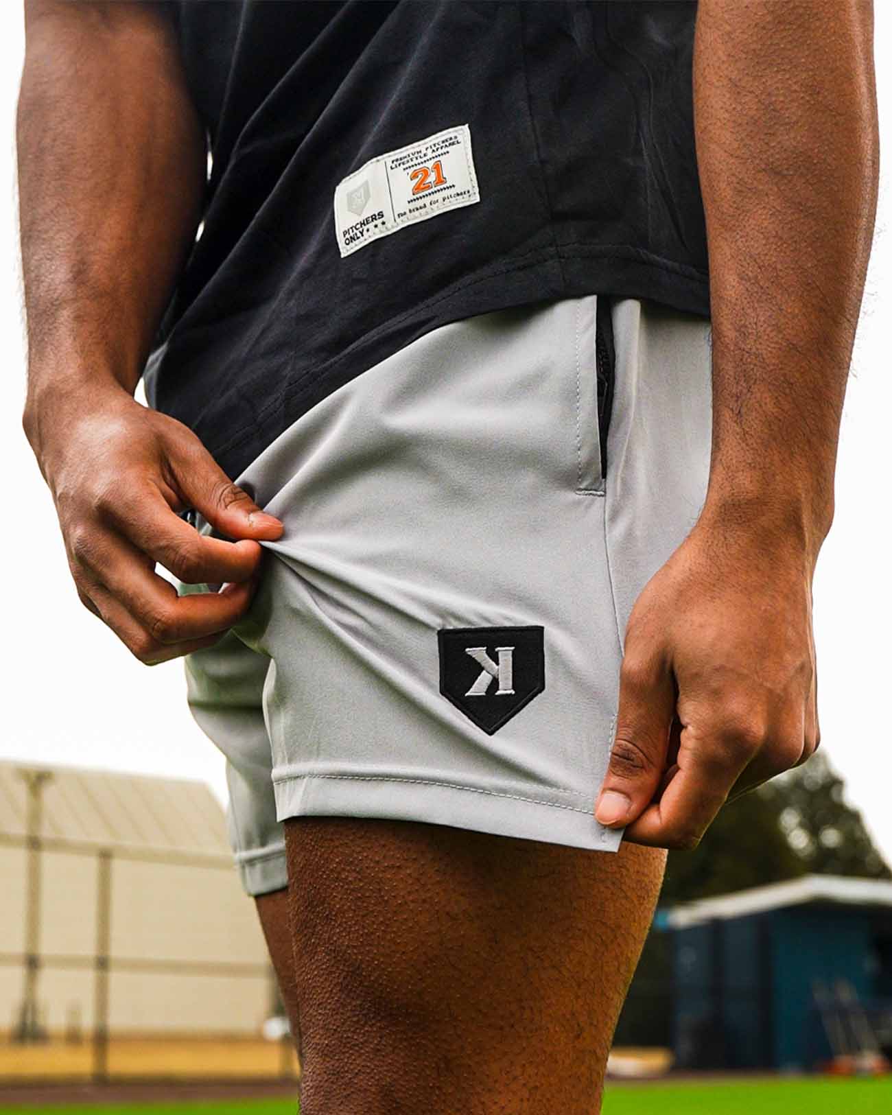 Gray Training Shorts - Pitchers Only