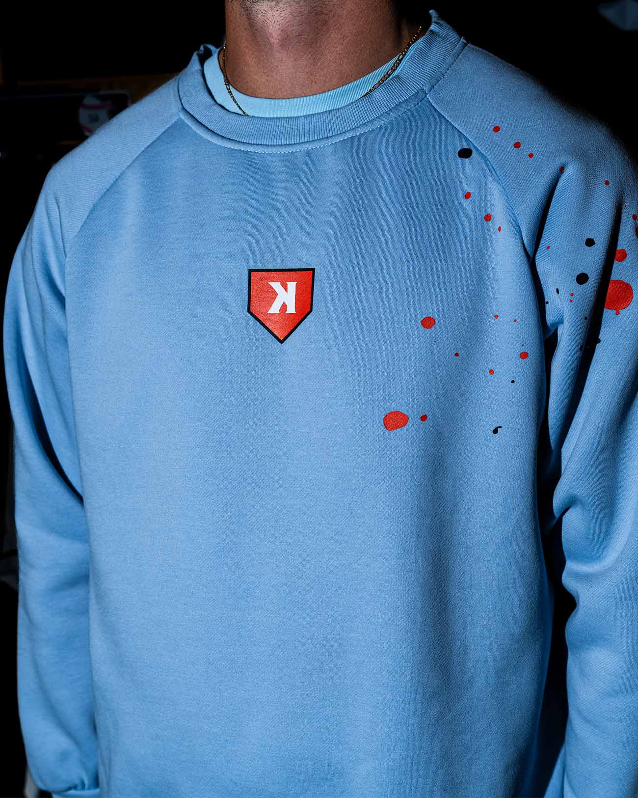 YOUTH Paint The Black Crewneck - Bullpen Blue - Pitchers Only