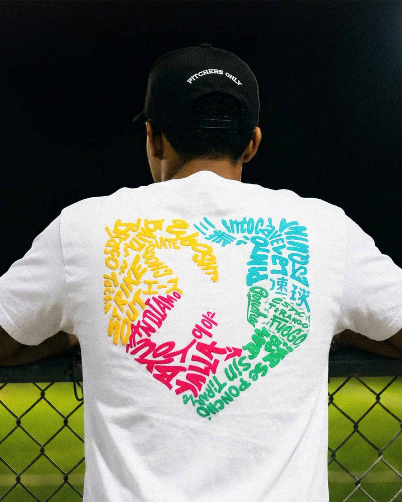 Pitchers Only YOUTH World of Ks Tee baseball pitcher tee - side angle