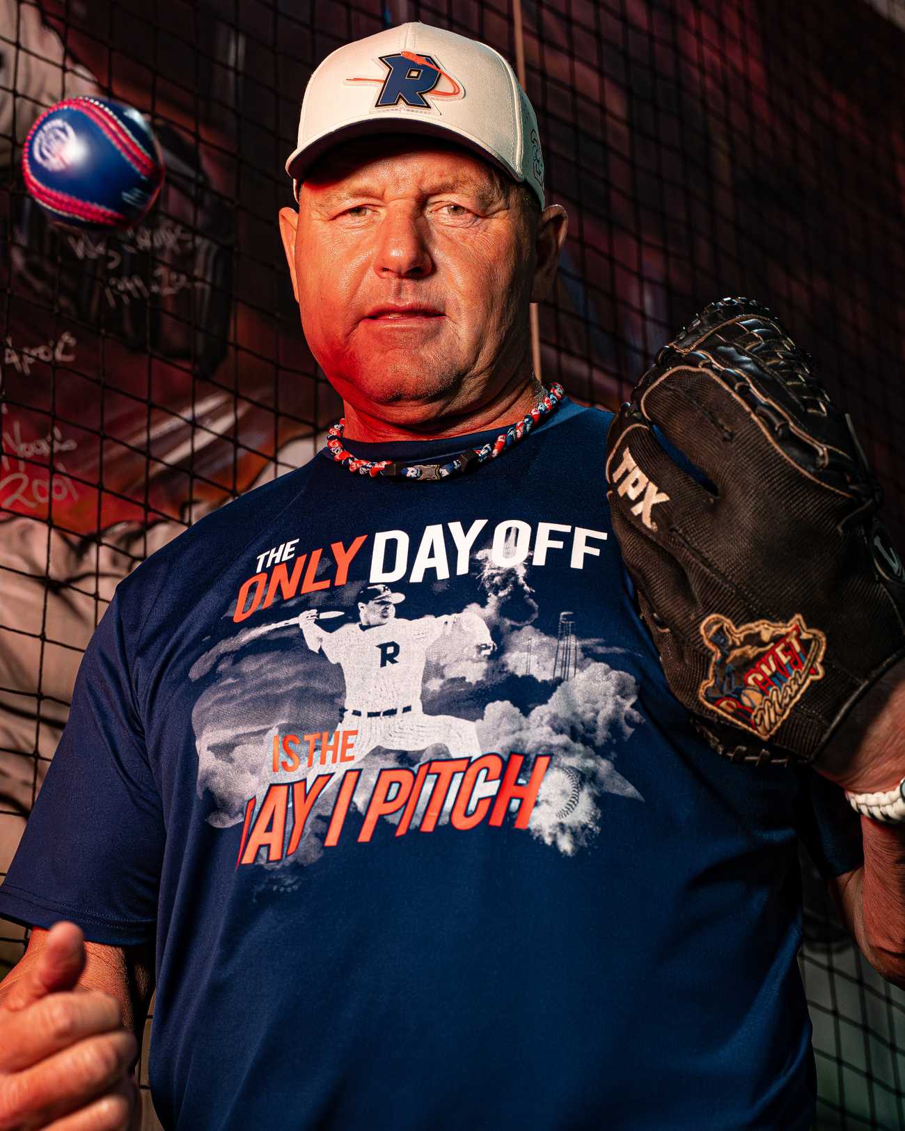 Pitchers Only Rocket Performance Tee Navy - product lifestyle photo