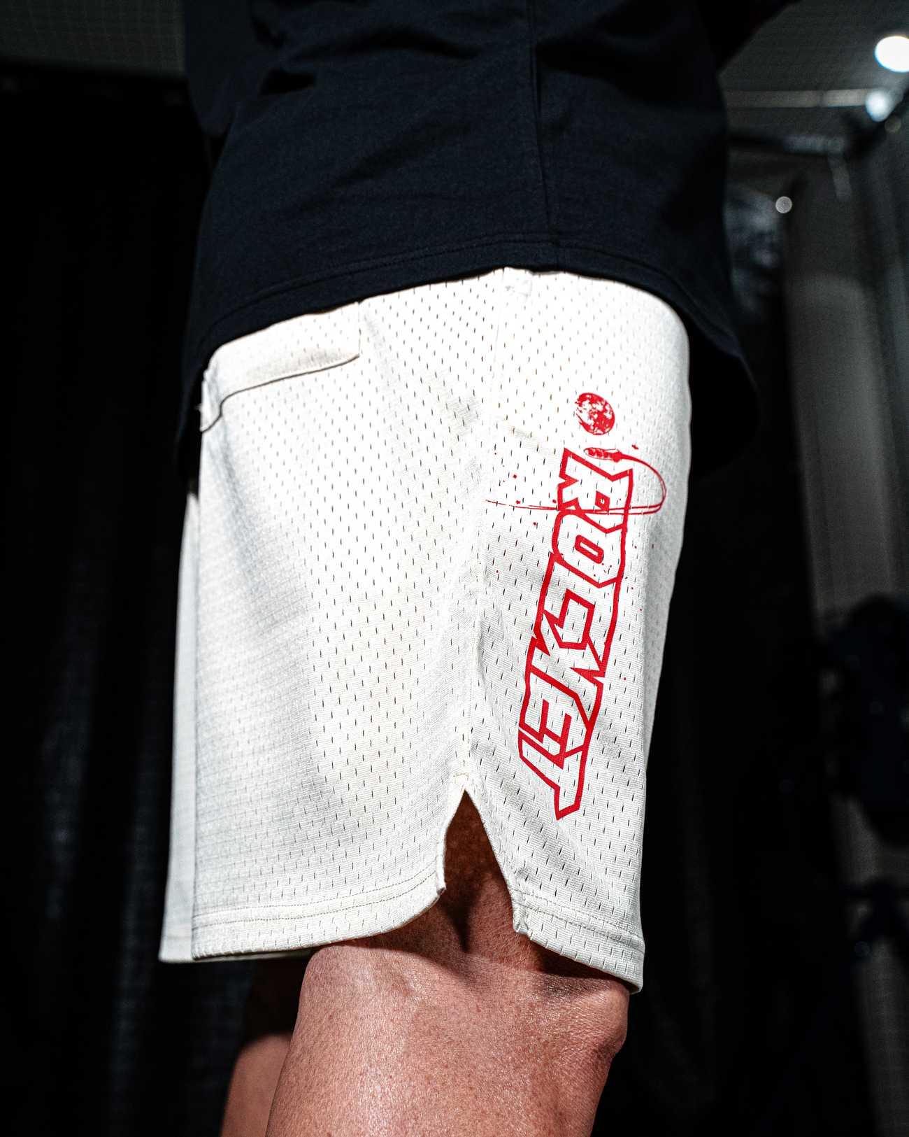 Pitchers Only Rocket Mesh Shorts White - product lifestyle photo
