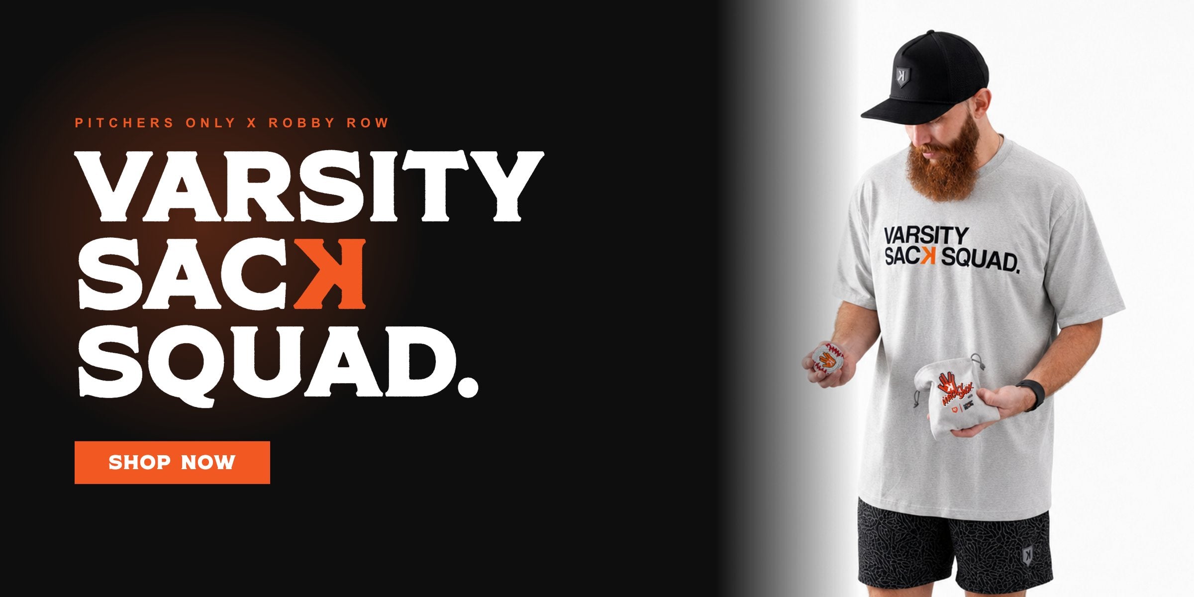 Pitchers Only x Robby Row Varsity Sack Squad T-shirt