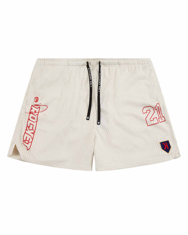 Pitchers Only Rocket Mesh Shorts White - lifestyle photo