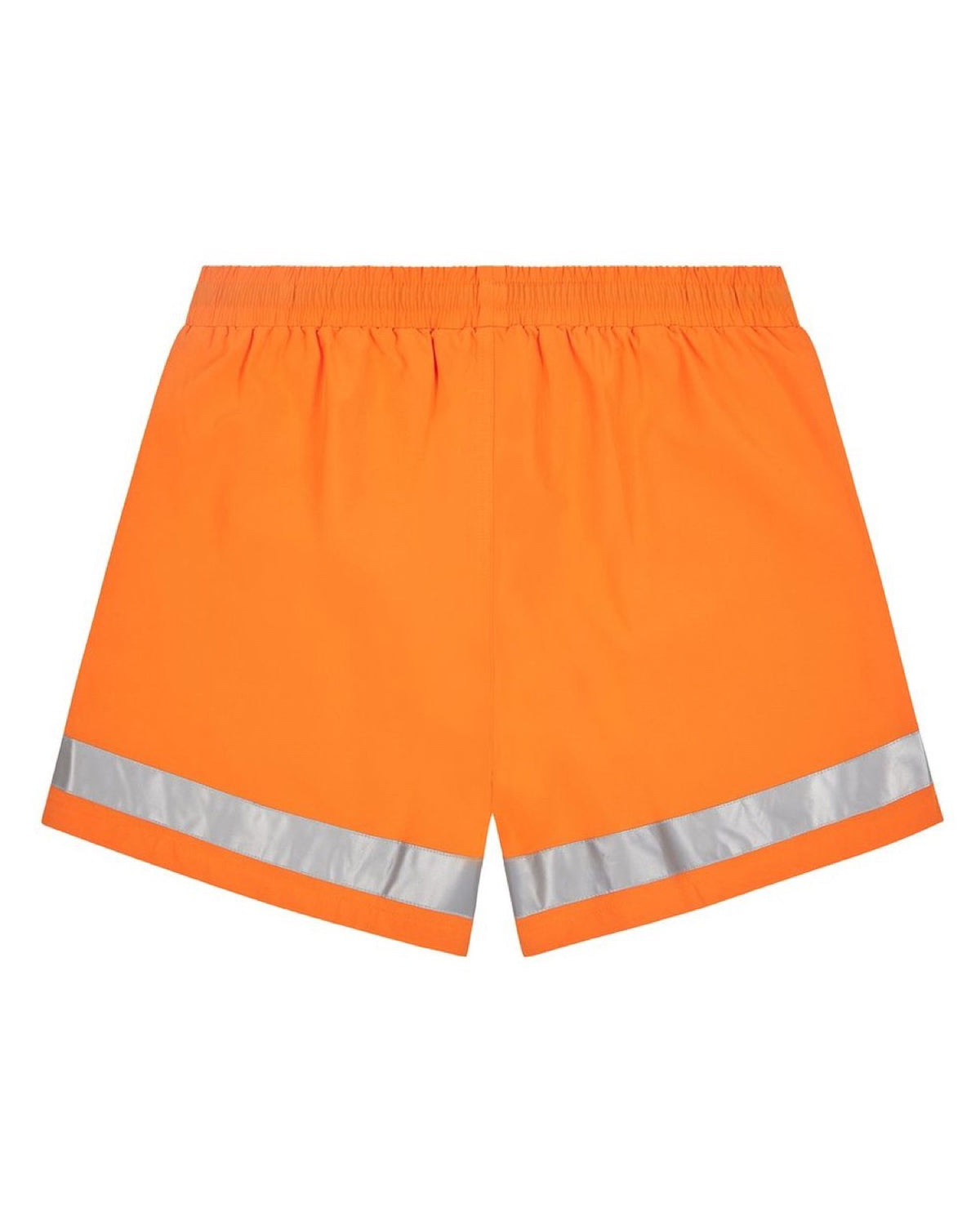 First Responders Shorts in Safety Orange, back, with 3M reflective trim at the hem - Pitchers Only