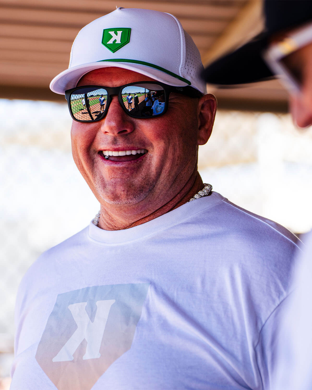 White and Green Golf Hat - Pitchers Only