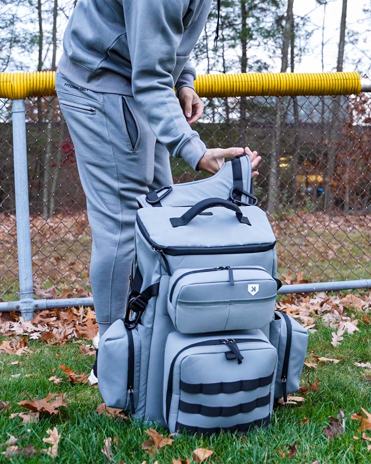 Gray Shove Day Bag - Pitchers Only