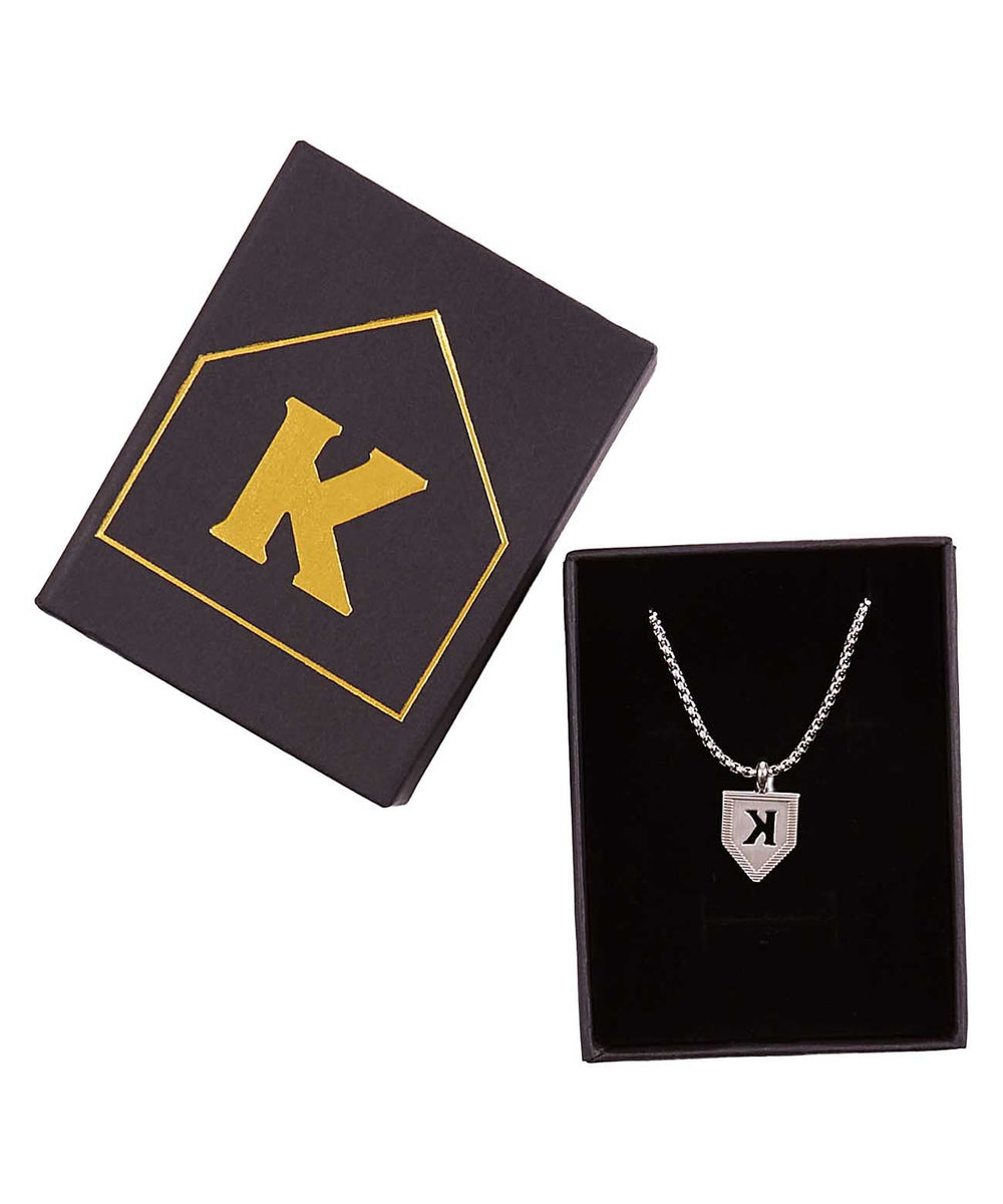 Baseball K Pendant & Chain Necklace | Pitchers Only