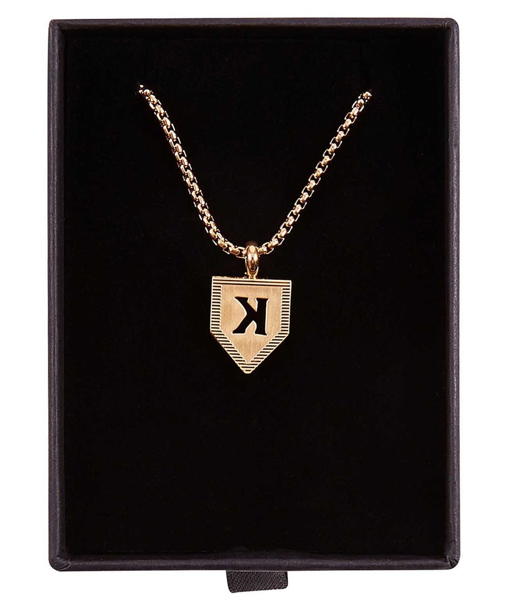 Baseball K Pendant & Chain Necklace | Pitchers Only