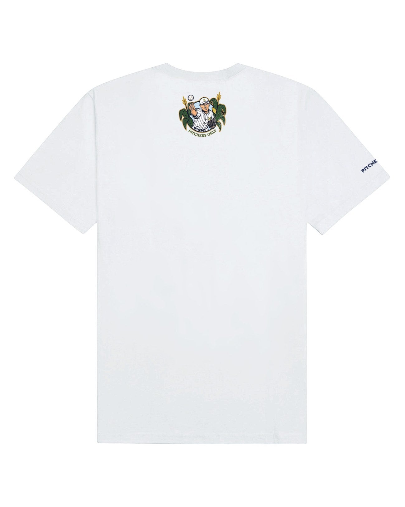 Youth Mound of Dreams Tee back in White, pitcher in the corn crest