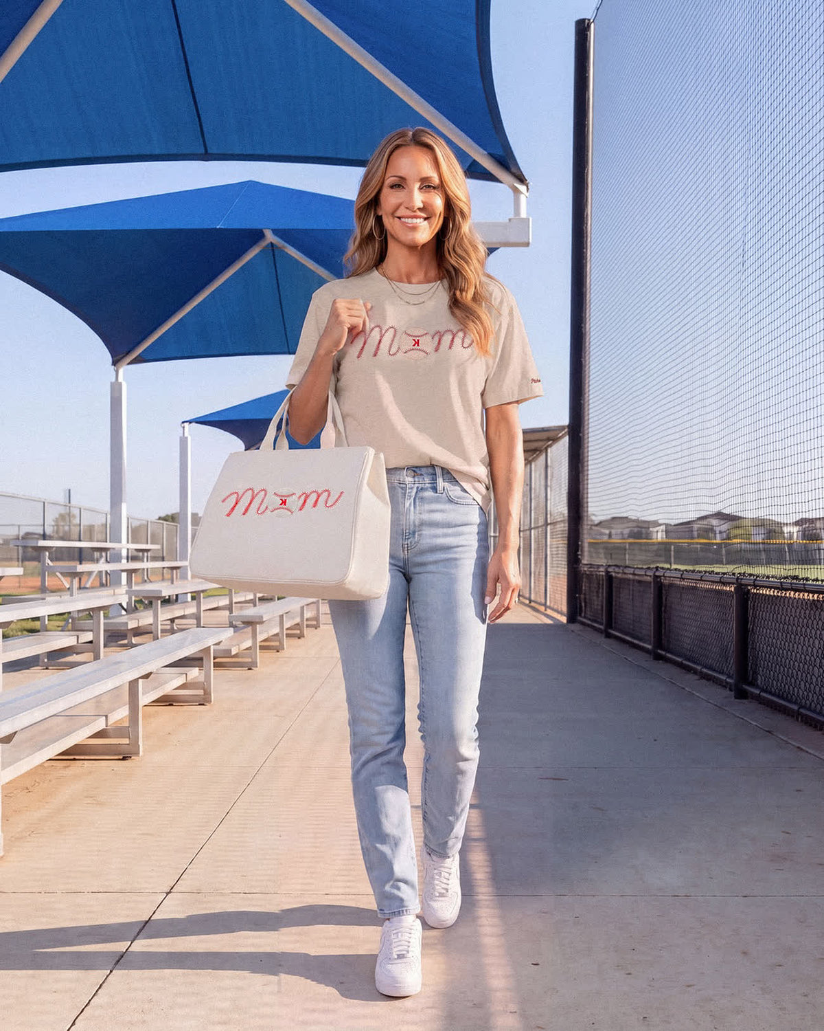 Mom Baseball Stitch Tote - Lifestyle - Pitchers Only