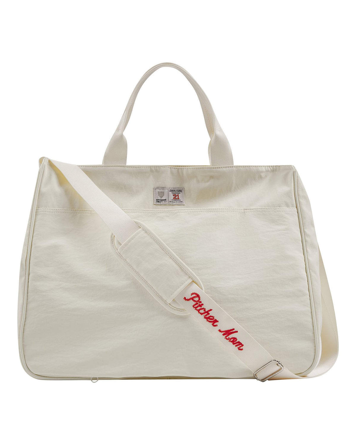 Mom Baseball Stitch Tote - Back - Pitchers Only