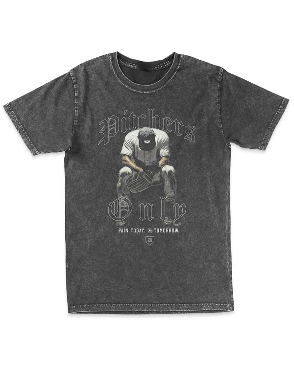 Pain Now Ks Later Acid Wash Tee - Pitchers Only
