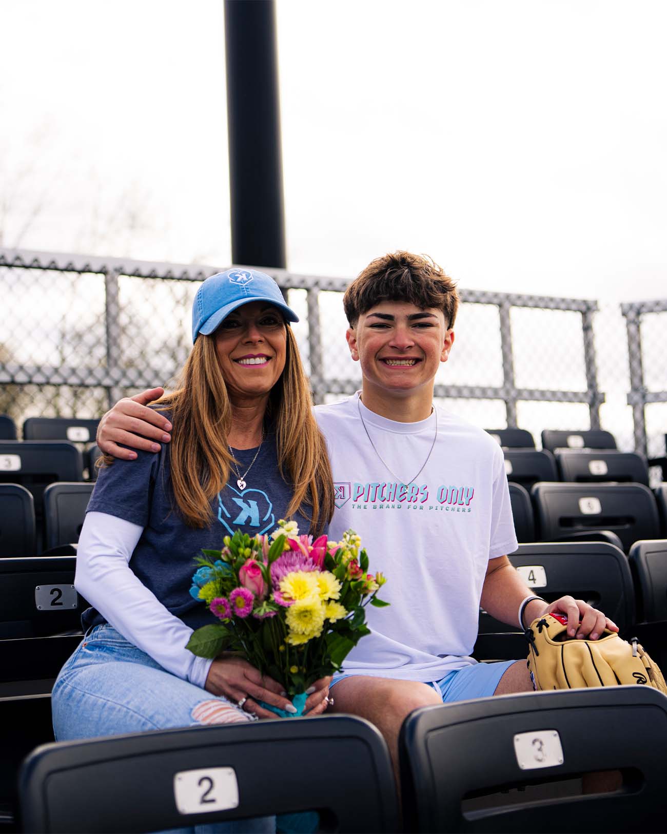 Pitcher Mom Heart Tee - Pitchers Only