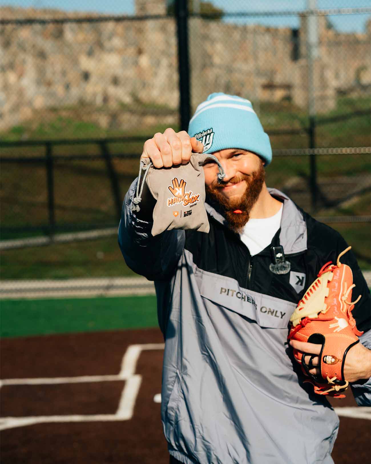 x Robby Row Hacky Sack (3-pack) baseball pitcher gear - detail closeup