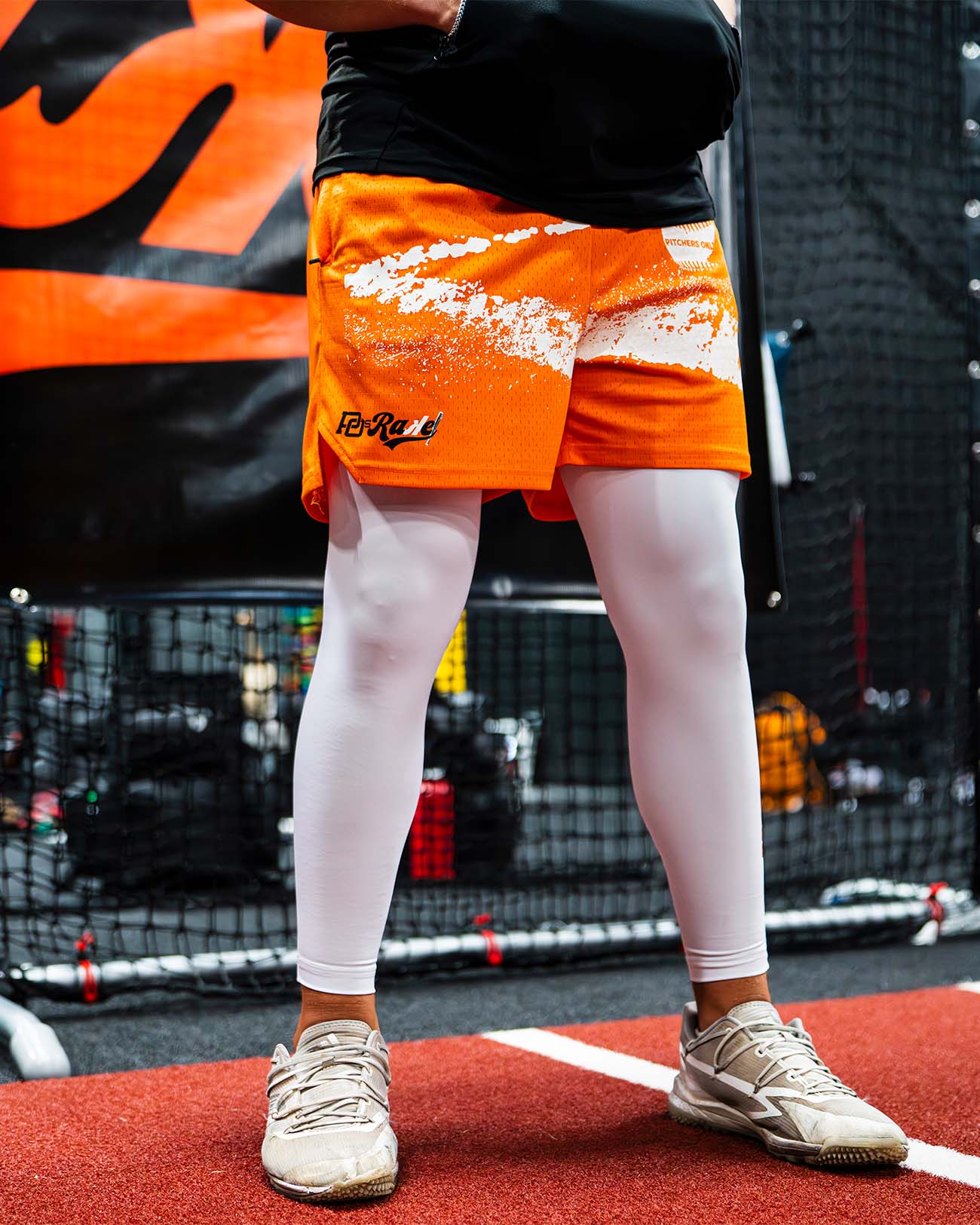 Youth PO Rake Baseball Mesh Shorts - Orange | Pitchers Only