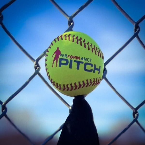 Pitchers Only Single Softball Training Ball baseball pitcher gear - front view