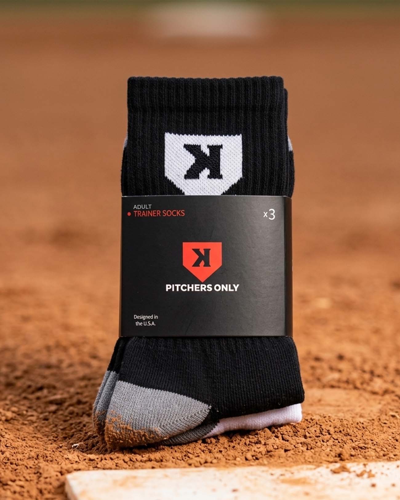 Pitchers Only 3-Pack Trainer Socks