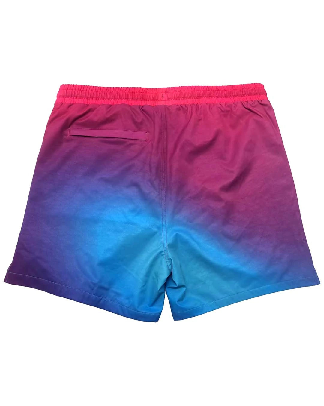 Summer Nights Shorts back on a white background showing the sunset fade and back pocket