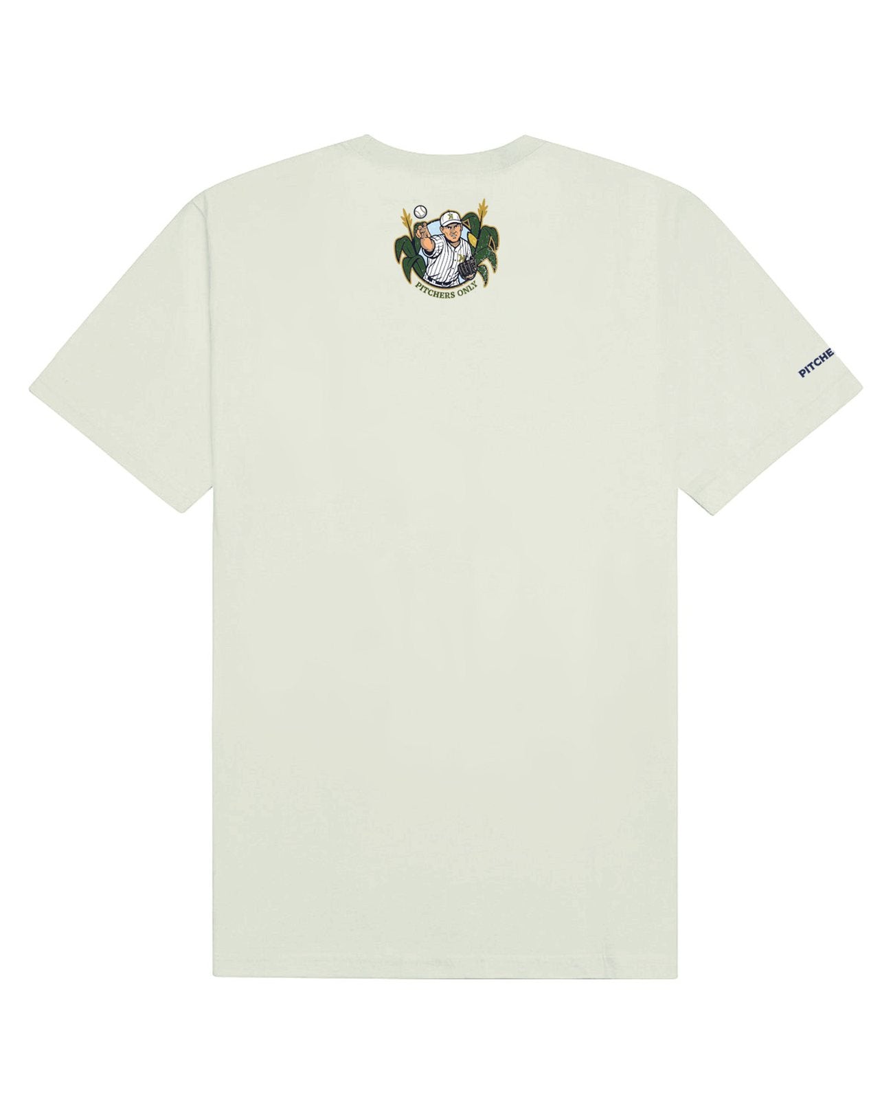 Mound of Dreams Tee back in Cannoli Cream, pitcher in the corn crest
